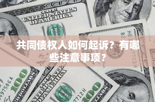 北京共同债权人如何起诉？有哪些注意事项？